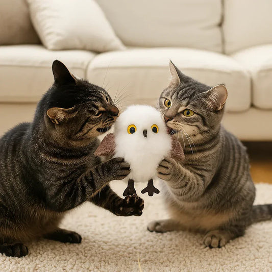 Lendleva ja vidisev linnumänguasi kassidele