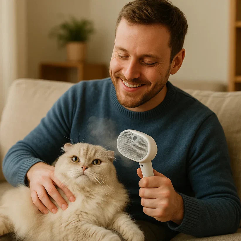 Kassidele mõeldud auruhari – õrn ja läikiv karvahooldus