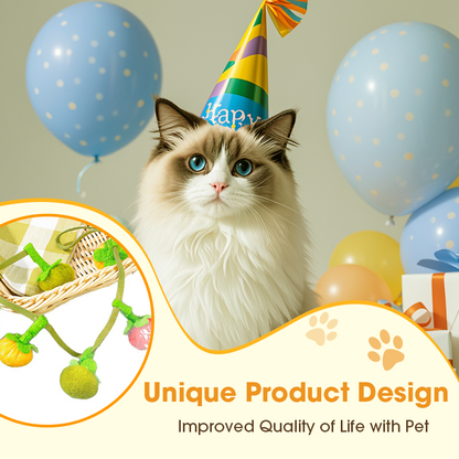 Interaktiivne puuviljakujuline mänguasi kassidele