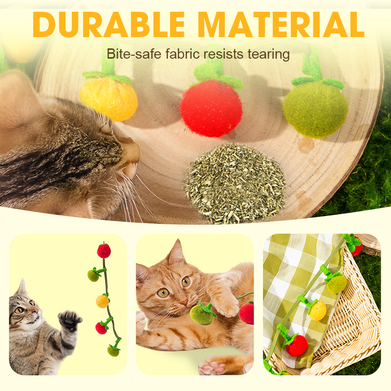 Interaktiivne puuviljakujuline mänguasi kassidele